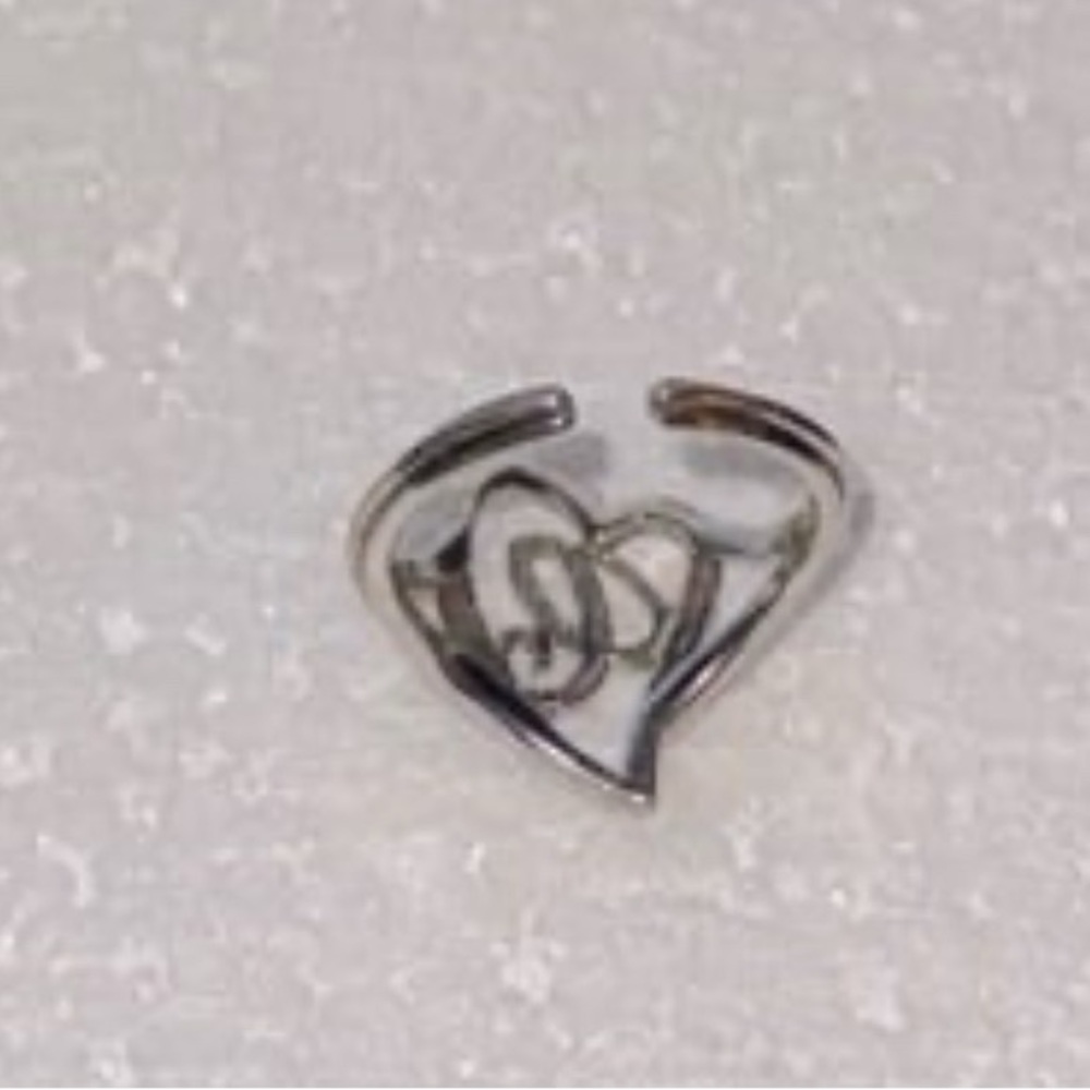 Sterling Silver Adjustable Cursive Initial C Hear… - image 2